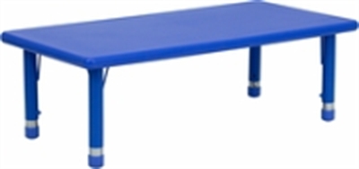 Picture of Rectangular Adjustable Plastic School Kids Play Table