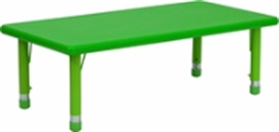 Picture of Rectangular Adjustable Plastic School Kids Play Table