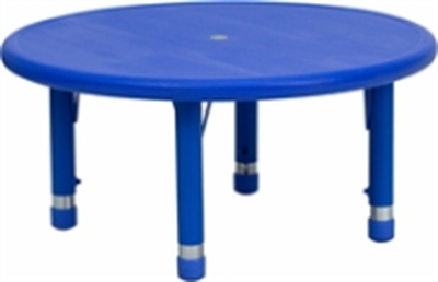 Picture of Adjustable Round Plastic School Kids Play Table