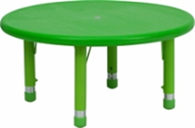 Picture of Adjustable Round Plastic School Kids Play Table