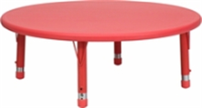 Picture of Adjustable Round Plastic School Kids Play Table