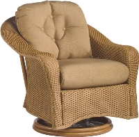 Picture of Whitecraft Giardino S391015, Protected Outdoor Wicker /Cushion Swivel Lounge Chair