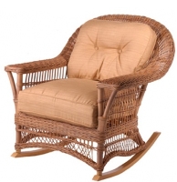 Picture of Whitecraft Cottage S587805, All Weather Outdoor Wicker Cushion Rocker Chair