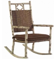 Picture of Whitecraft Oasis S545804, Outdoor Wicker Small Rocker Chair, Seat Pad