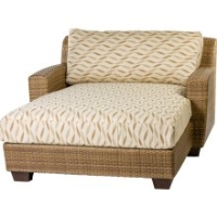 Picture of Whitecraft Saddleback S523061, Outdoor Wicker Cushion Bariatric Chaise Lounge