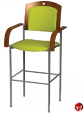 Picture of Amanada Contemporary Cafeteria Dining Armed Barstool 