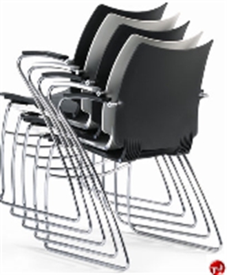 Picture of Source i-Flexx 410, Contemporary Guest Side Reception Stacking Arm Chair