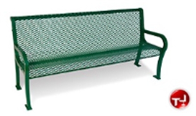 Picture of Lexington 954, 48" Outdoor Cast Aluminum - Steel Bench with Back