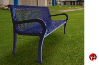 Picture of Lexington 954, 48" Outdoor Cast Aluminum - Steel Bench with Back
