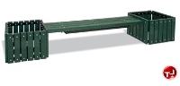 Picture of Ultra Play Outdoor Recycled Plastic 72" Bench with 2 Planters
