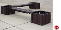 Picture of Ultra Play Outdoor 993 Recycled Plastic 72" Bench with 3 Planters