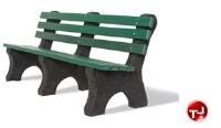 Picture of Outdoor 20 Series 72" Portable Recycled Armless Bench