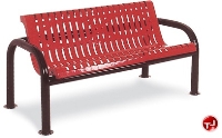 Picture of Outdoor 965, 48" Portable Contour Bench With Back, Wave Pattern