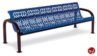 Picture of Outdoor 965, 72" Inground Contour Bench With Back, Fiesta Pattern