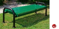 Picture of Outdoor 966, 48" Inground Backless Contour Bench, Slat Pattern
