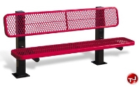 Picture of Outdoor 961 Bollard, 72" Heavy Duty Single Sided Steel Bench