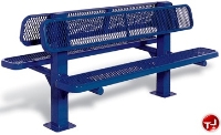 Picture of Outdoor 962 Bollard, 72" Heavy Duty Double Sided Steel Bench