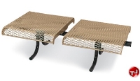 Picture of Outdoor 700 Series 2-Seat Backless Straight Steel Bench, Inground