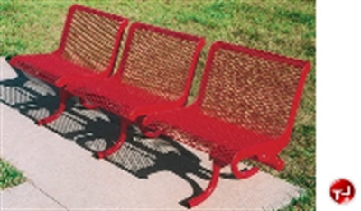 Picture of Outdoor 800 Series 3-Seat Straight Steel Bench, Inground