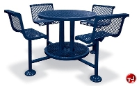 Picture of Outdoor 362,46" Round Extra Heavy Duty Steel Bar Height Dining Table with Contour Seats