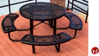Picture of Outdoor 358H, 46" Round Picnic Dining Table, 3-Seats