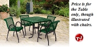 Picture of Outdoor 361, 36" Square Cafeteria Dining Steel Food Court Table
