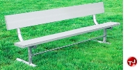 Picture of Outdoor 940 Bench, 21' Inground Aluminum Park Bench with Back