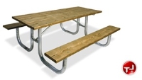 Picture of Outdoor 238 Picnic Bench Table, 72" Extra Heavy Duty Pine Table