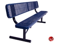Picture of U Play Today 940P, Outdoor 72" Playground Bench with Back