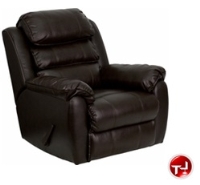 Picture of Bariatric Plush Brown Leather Rocker Recliner