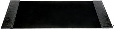 Picture of Dacasso P2201 Black Crocodile Embossed Leather Deskpad, 34" x 20"