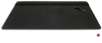 Picture of Dacasso P1021 Black Leather Deskpad, Top Rail, 34" x 20"