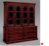 Picture of DMI Keswick 7990-26 7990-464 Traditional Veneer Lateral File Credenza with Glass Door Storage