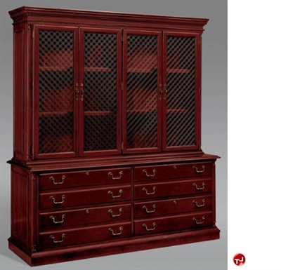 Picture of DMI Keswick 7990-26 7990-463 Traditional Veneer Lateral File Credenza with Mesh Door Storage