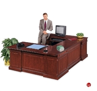 Picture of 15063 Traditional Veneer Executive U Shape Office Desk Workstation