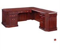 Picture of DMI Oxmoor 7376-47 Traditional Veneer L Shape Office Desk Workstation