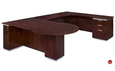 Picture of DMI Pimlico 7023-647 Contemporary Veneer U Shape Peninsula Office Desk Workstation