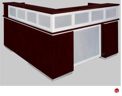 Picture of DMI Pimlico 7023-67 Contemporary Veneer L Shape Reception Desk Workstation