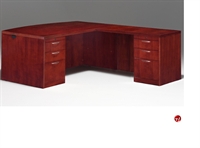 Picture of DMI Summit 7008-47B Veneer Bow Front L Shape Office Desk Workstation