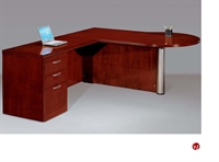 Picture of DMI Summit 7008-46 Veneer 72" L Shape Peninsula Office Desk Workstation
