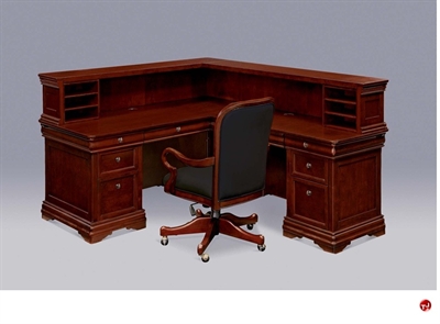 Picture of DMI Rue De Lyon 7684-68 Veneer 66"  L Shape Reception Desk Workstation