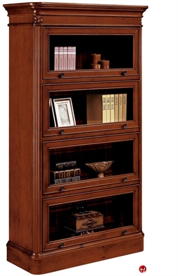 Picture of 32674 Veneer Four Door Barrister Glass Door Bookcase