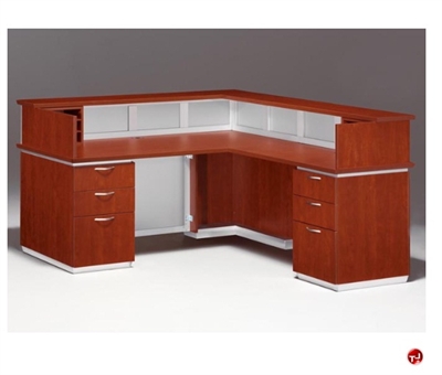 Picture of DMI Pimlico 7021-66 Contemporary Laminate 72" L Shape Reception Desk Workstation