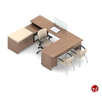 Picture of Global Princeton Contemporary Laminate U Shape Office Desk Workstation, A4A1