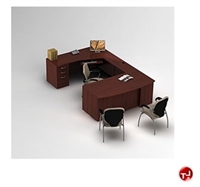 Picture of Global Zira Series Laminate Contemporary U Shape Office Desk Workstation