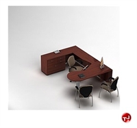 Picture of Global Zira Series Laminate Contemporary U Shape Office Desk Workstation