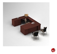 Picture of Global Zira Series Laminate Contemporary U Shape Office Desk Workstation