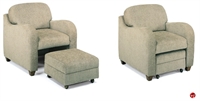 Picture of Flexsteel C2075 Reception Lounge Lobby Club Chair, Mobile Ottoman