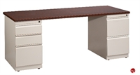 Picture of 24" X 60" Steel Double Pedestal Office Desk