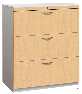 Picture of 3 Drawer Trace Lateral File Storage Cabinet, Steel 30"W, Laminate Front